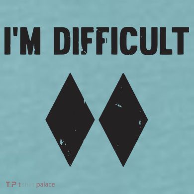 Ski I'm Difficult Skiing Skier Snowboard Snowboarder Gift Sueded Cloud Jersey T-Shirt