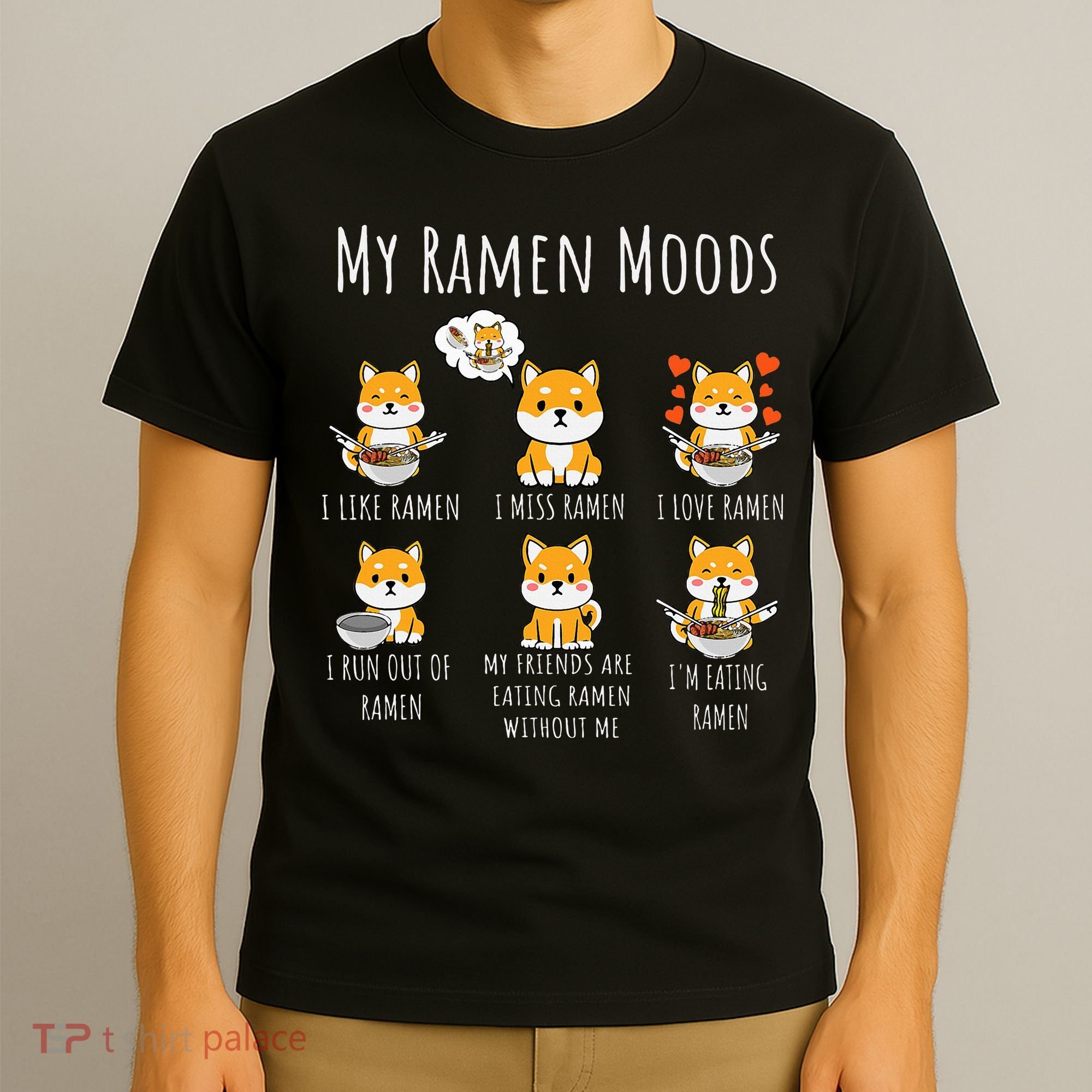 Shiba Inu Dog Ra Japanese Noodles Delight T-Shirt