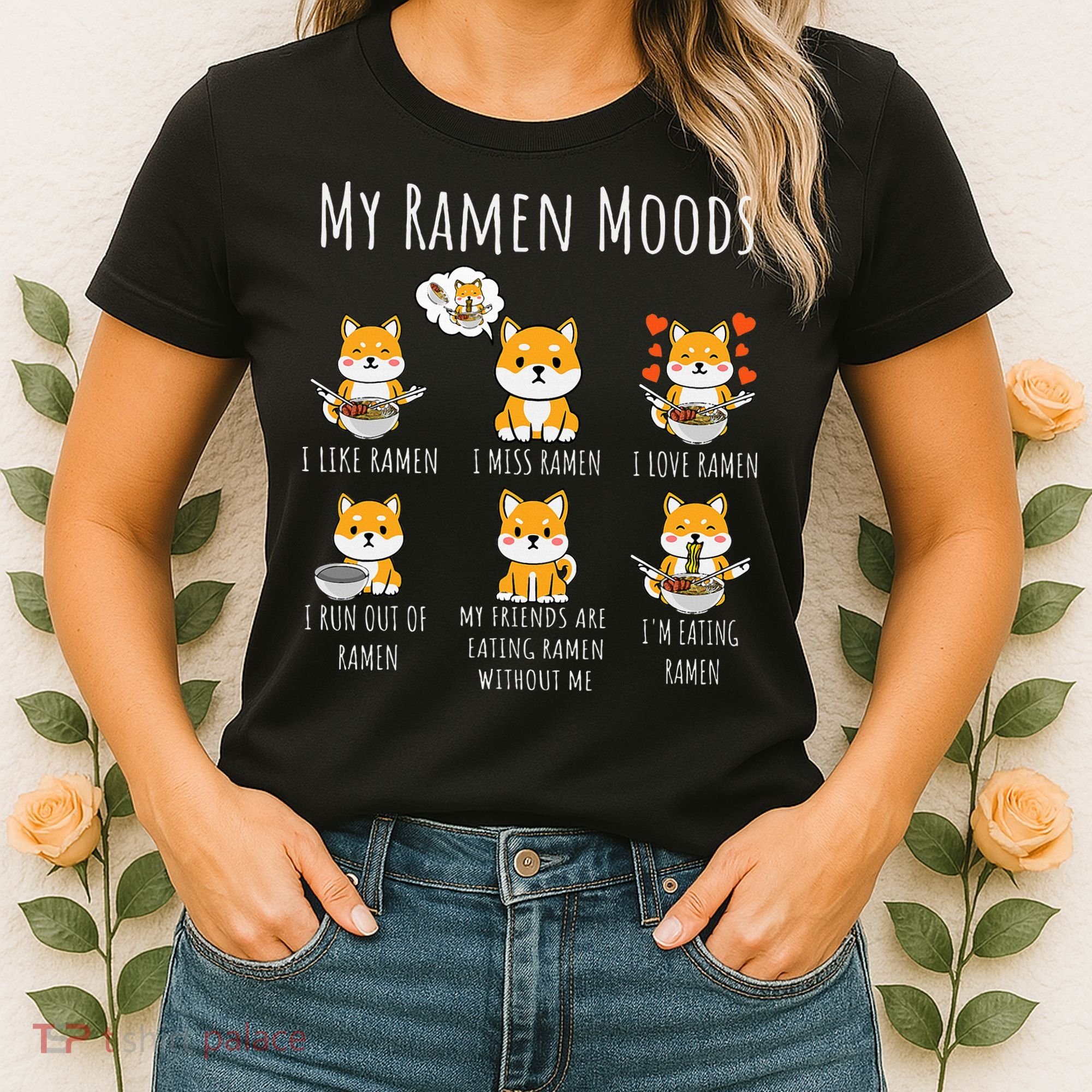 Shiba Inu Dog Ra Japanese Noodles Delight Women's T-Shirt