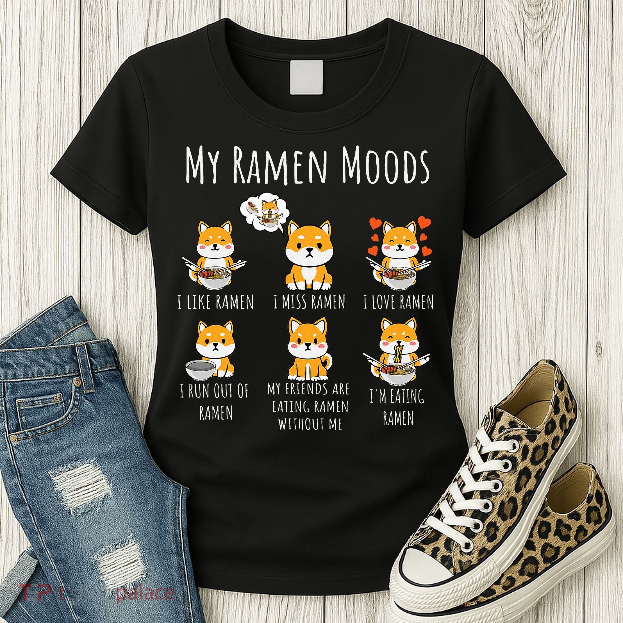 Shiba Inu Dog Ra Japanese Noodles Delight Women's T-Shirt