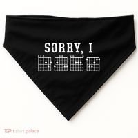 Sorry I DGAF Funny Hidden Message Guitar Chords USA-Made Doggie Bandana thumb 0