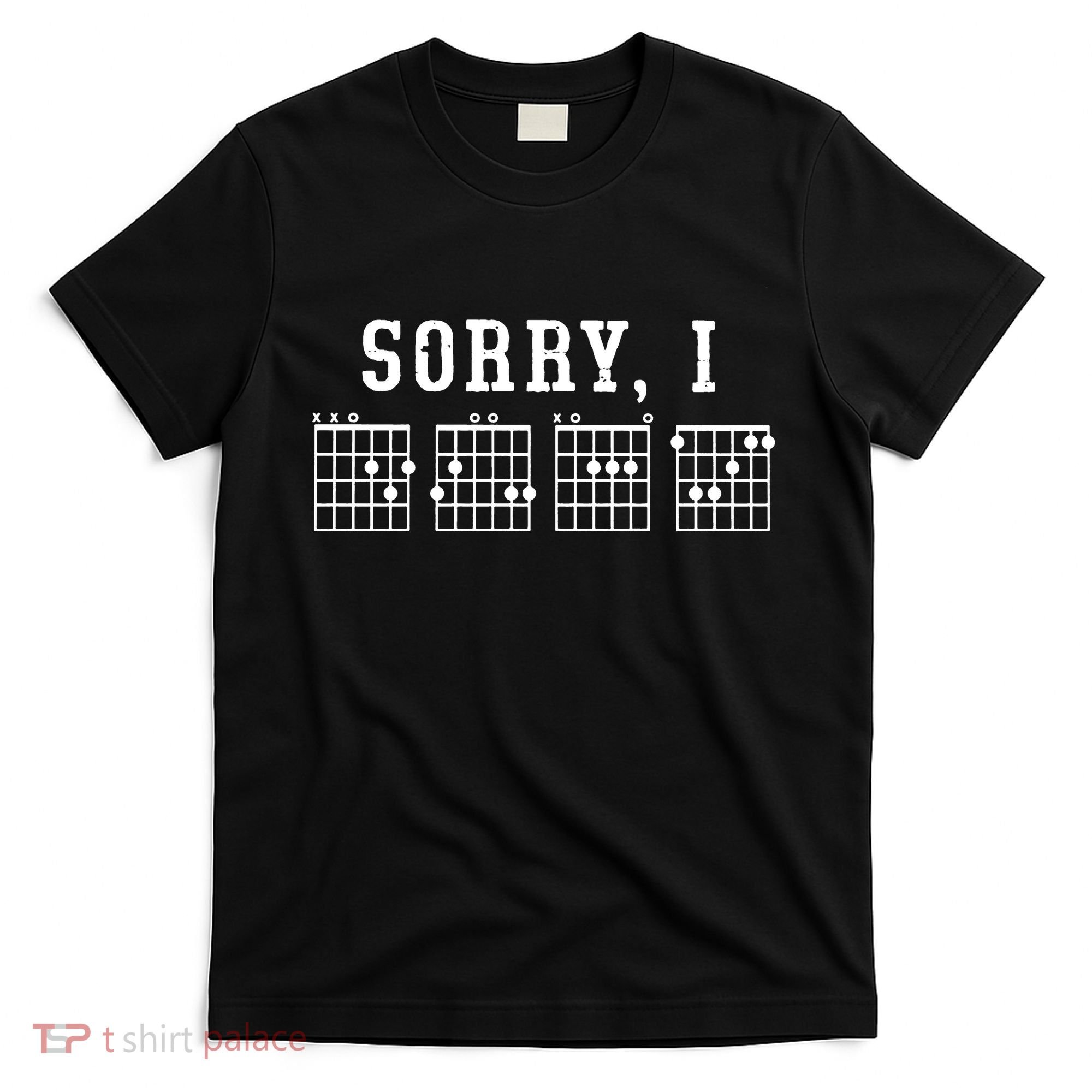 Sorry I DGAF Funny Hidden Message Guitar Chords T-Shirt