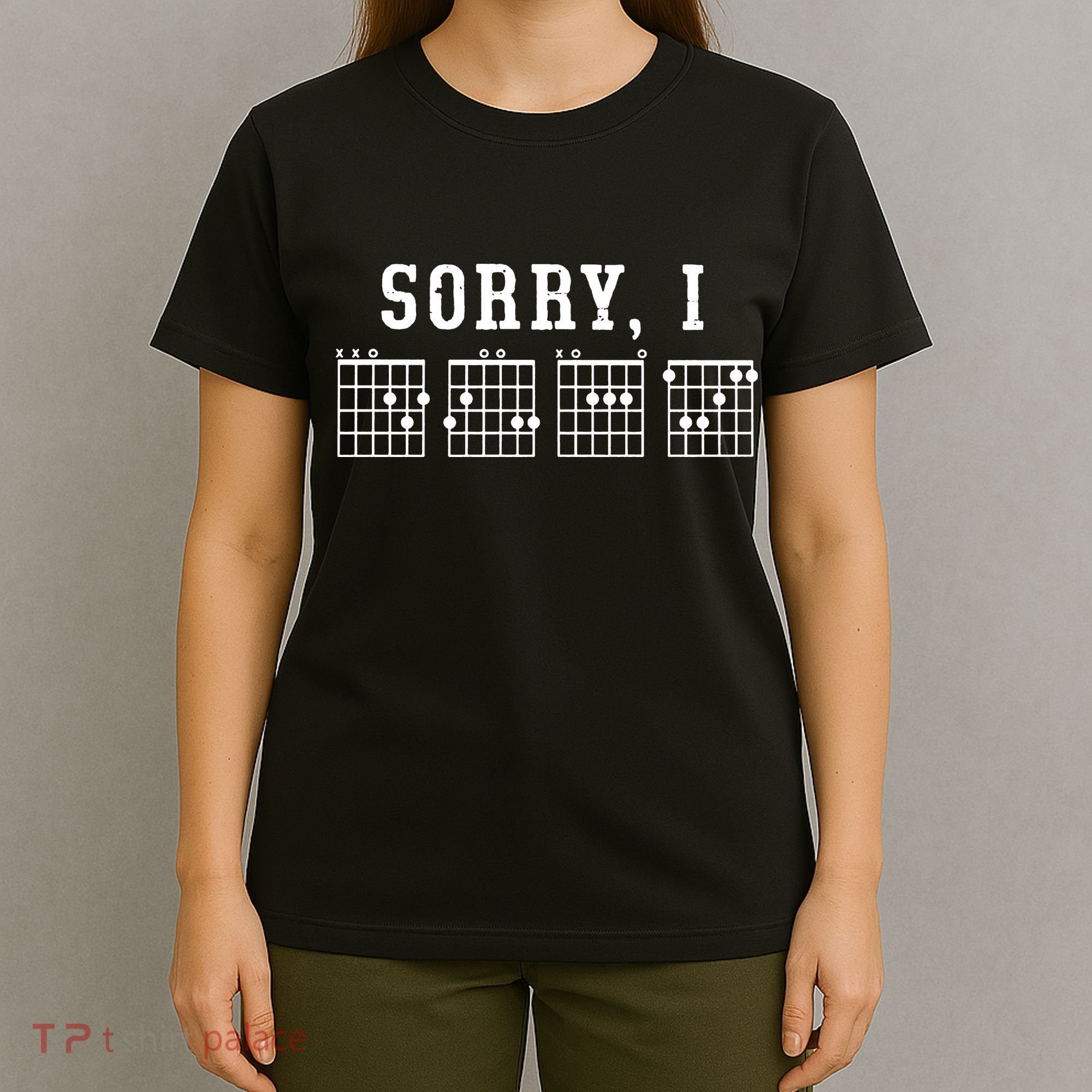 Sorry I DGAF Funny Hidden Message Guitar Chords T-Shirt