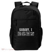 Sorry I DGAF Funny Hidden Message Guitar Chords Backpack thumb 0