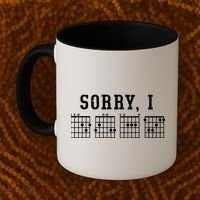 Sorry I DGAF Funny Hidden Message Guitar Chords Coffee Mug thumb 2