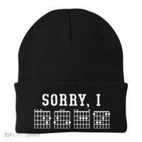 Sorry I DGAF Funny Hidden Message Guitar Chords Beanie thumb 0