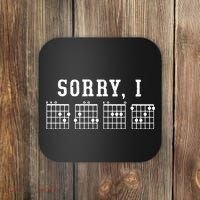 Sorry I DGAF Funny Hidden Message Guitar Chords Coaster thumb 0
