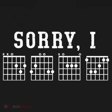 Sorry I DGAF Funny Hidden Message Guitar Chords Baby Long Sleeve Bodysuit