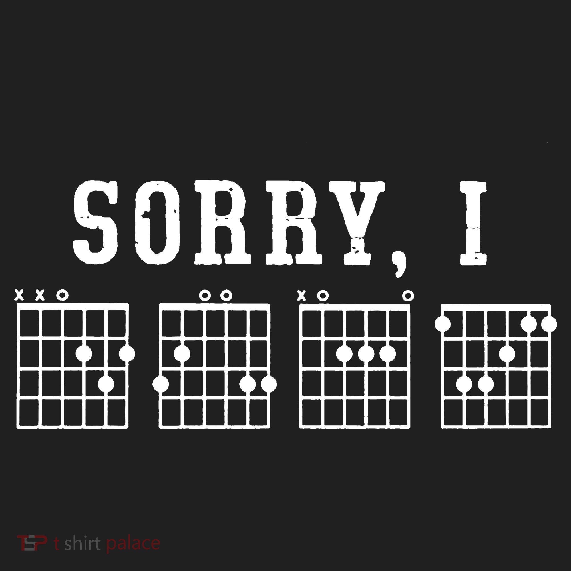 Sorry I DGAF Funny Hidden Message Guitar Chords Golf Towel
