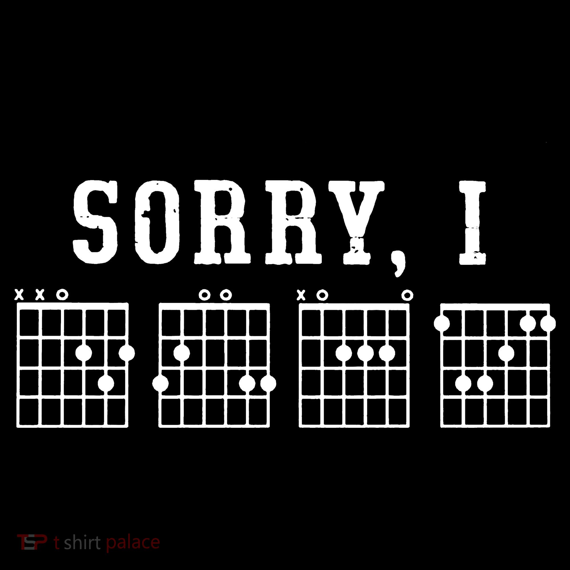 Sorry I DGAF Funny Hidden Message Guitar Chords Toddler T-Shirt