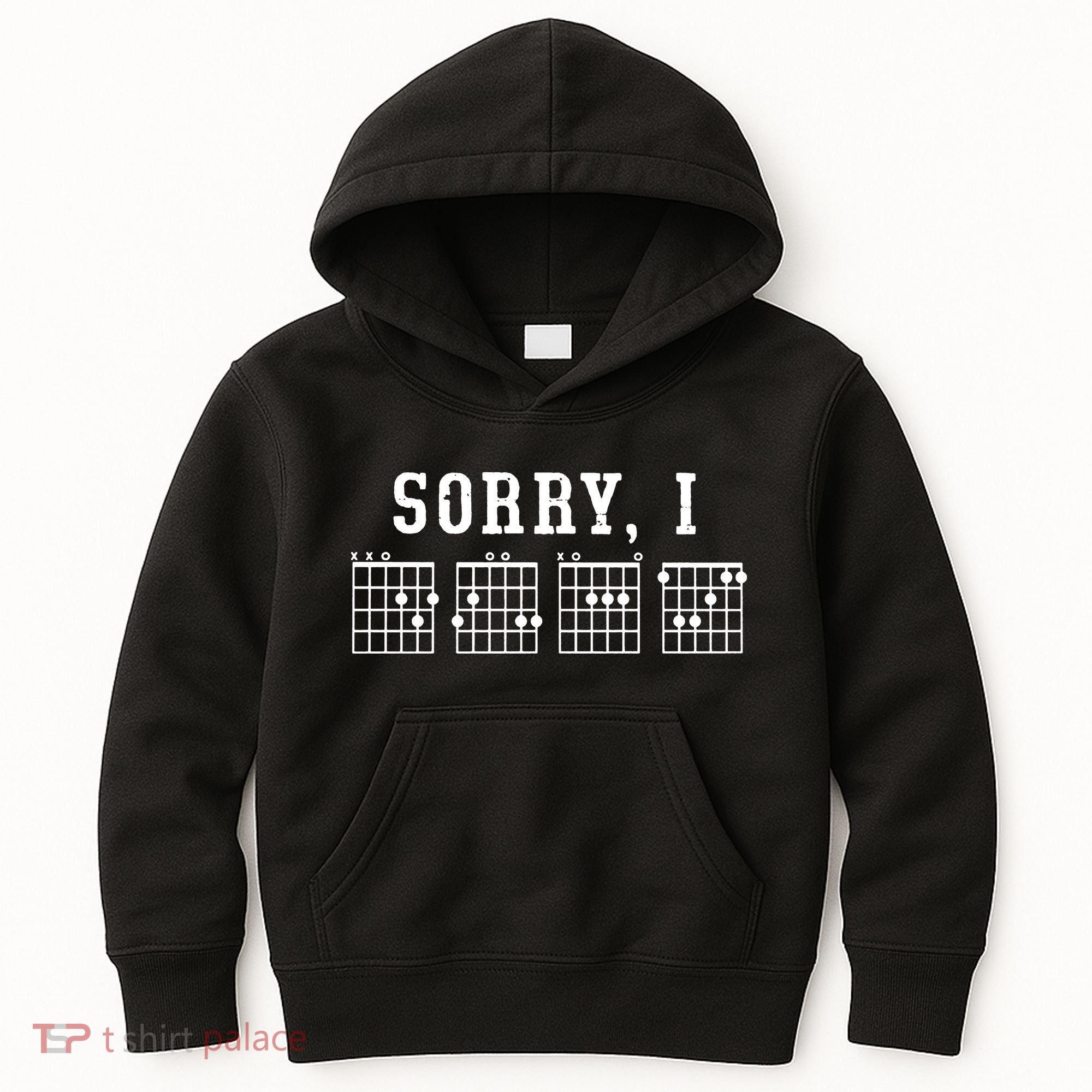 Sorry I DGAF Funny Hidden Message Guitar Chords Kids Hoodie
