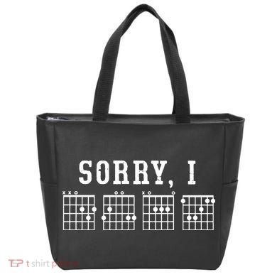Sorry I DGAF Funny Hidden Message Guitar Chords Tote Bag