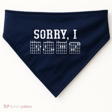 Sorry I DGAF Funny Message Guitar Chords Guitarist Gift USA-Made Doggie Bandana