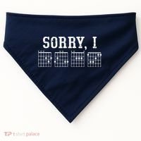 Sorry I DGAF Funny Message Guitar Chords Guitarist Gift USA-Made Doggie Bandana thumb 0
