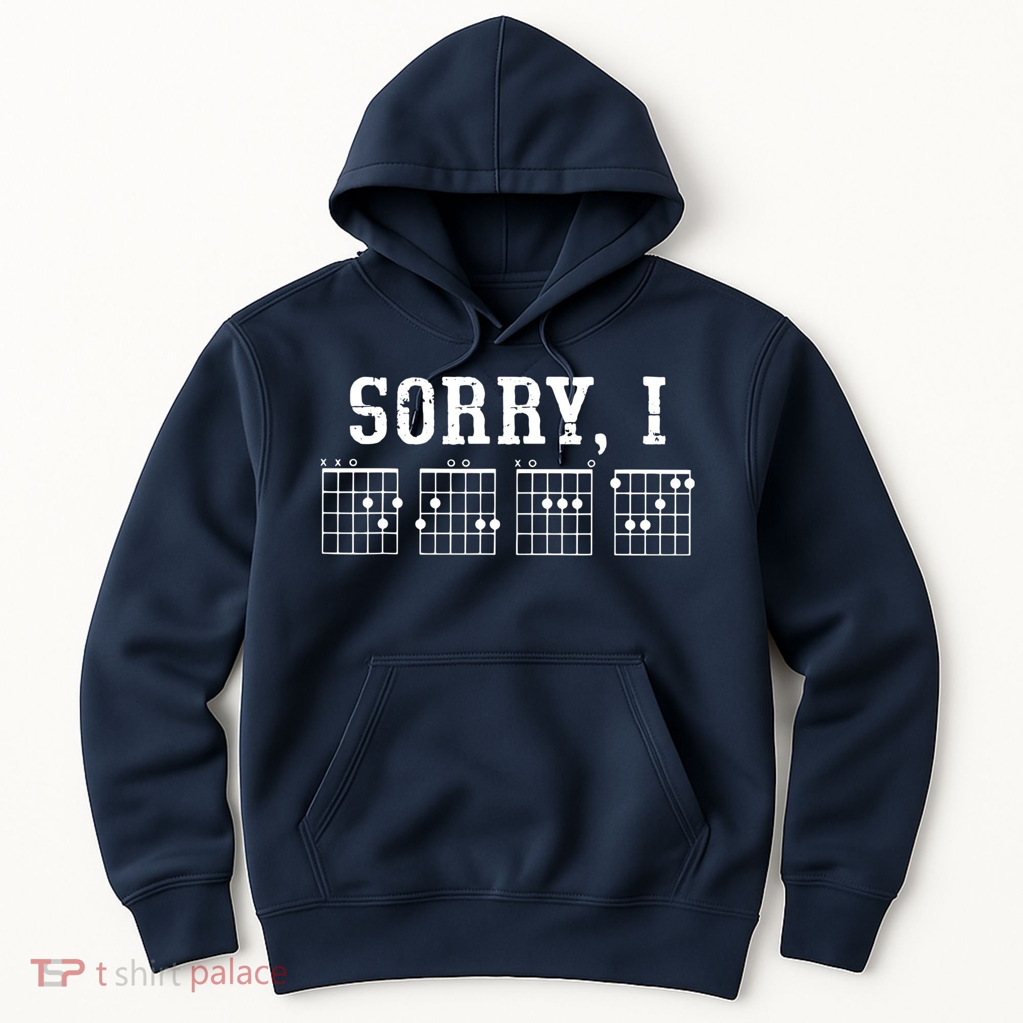 Sorry I DGAF Funny Message Guitar Chords Guitarist Gift Hoodie