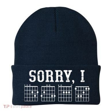 Sorry I DGAF Funny Message Guitar Chords Guitarist Gift Beanie