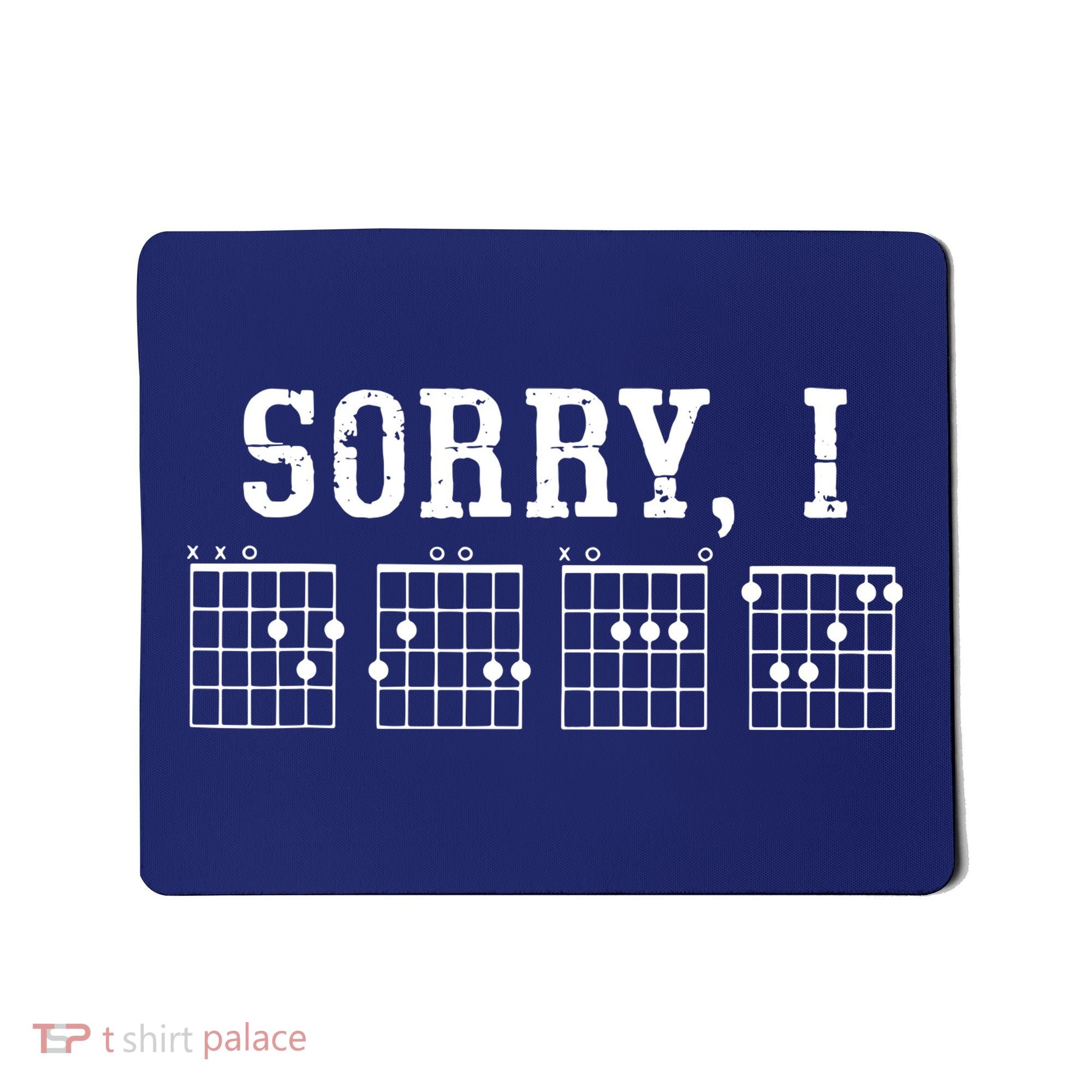 Sorry I DGAF Funny Message Guitar Chords Guitarist Gift Mousepad