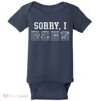 Sorry I DGAF Funny Message Guitar Chords Guitarist Gift Baby Bodysuit thumb 0