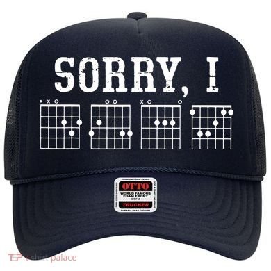Sorry I DGAF Funny Message Guitar Chords Guitarist Gift Hat
