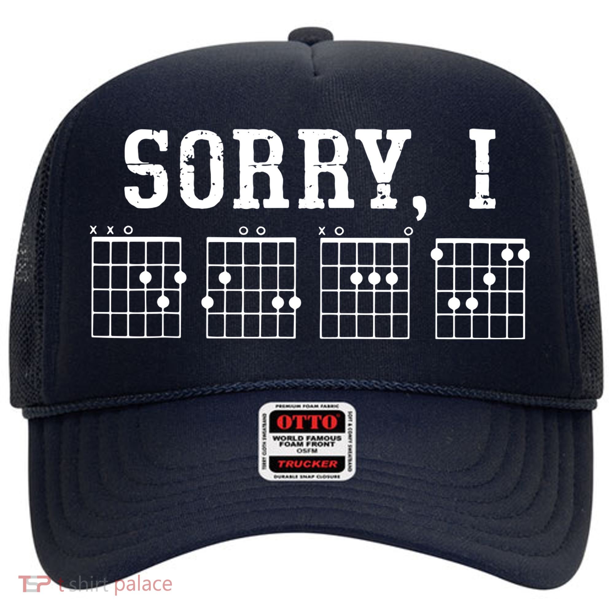 Sorry I DGAF Funny Message Guitar Chords Guitarist Gift Hat