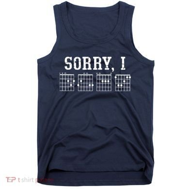 Sorry I DGAF Funny Message Guitar Chords Guitarist Gift Tank Top