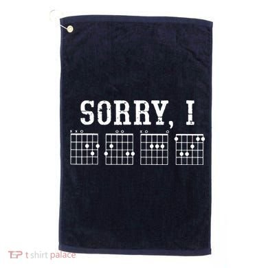 Sorry I DGAF Funny Message Guitar Chords Guitarist Gift Golf Towel