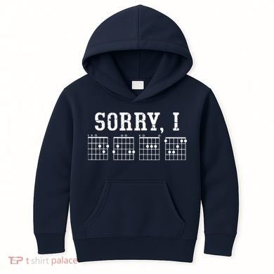 Sorry I DGAF Funny Message Guitar Chords Guitarist Gift Kids Hoodie