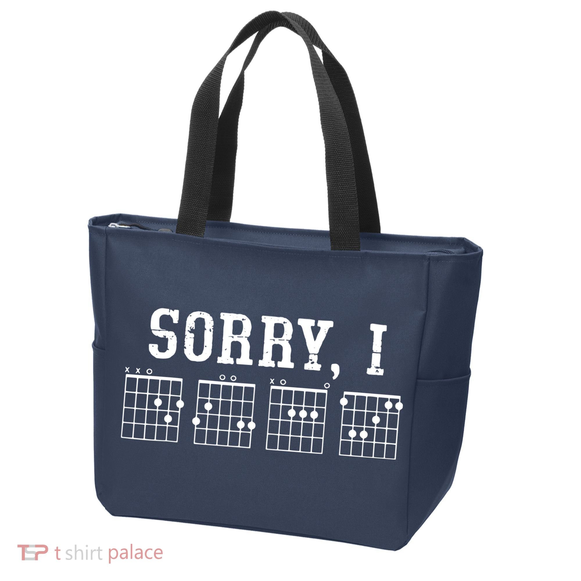 Sorry I DGAF Funny Message Guitar Chords Guitarist Gift Tote Bag