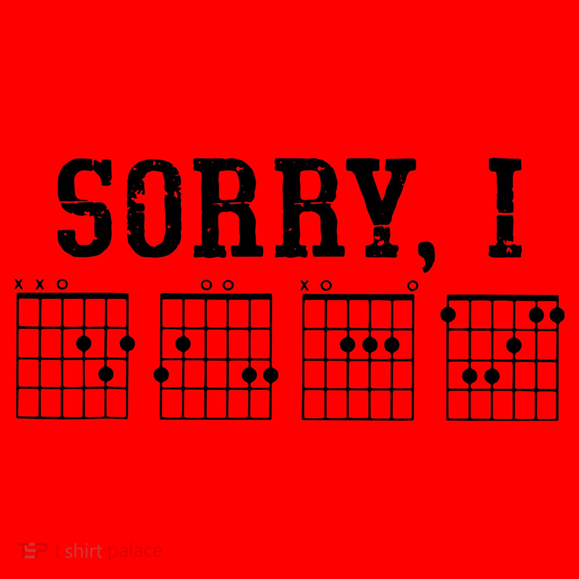 Sorry I DGAF Funny Message Guitar Chords Guitarist Gift Santa Hat