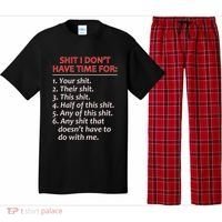 Shit I DonT Have Time For Funny Mocking Bull Graphic Pajama Set thumb 0