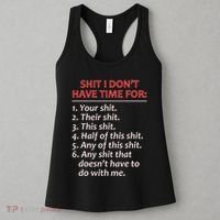 Shit I DonT Have Time For Funny Mocking Bull Graphic Women's Tank Top thumb 3