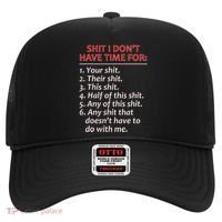 Shit I DonT Have Time For Funny Mocking Bull Graphic Hat thumb 0