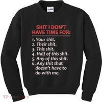 Shit I DonT Have Time For Funny Mocking Bull Graphic Kids Sweatshirt thumb 0