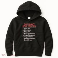 Shit I DonT Have Time For Funny Mocking Bull Graphic Kids Hoodie thumb 0