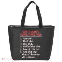 Shit I DonT Have Time For Funny Mocking Bull Graphic Tote Bag thumb 0