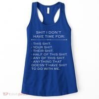Shit I Don't Have Time For Funny Women's Tank Top thumb 0