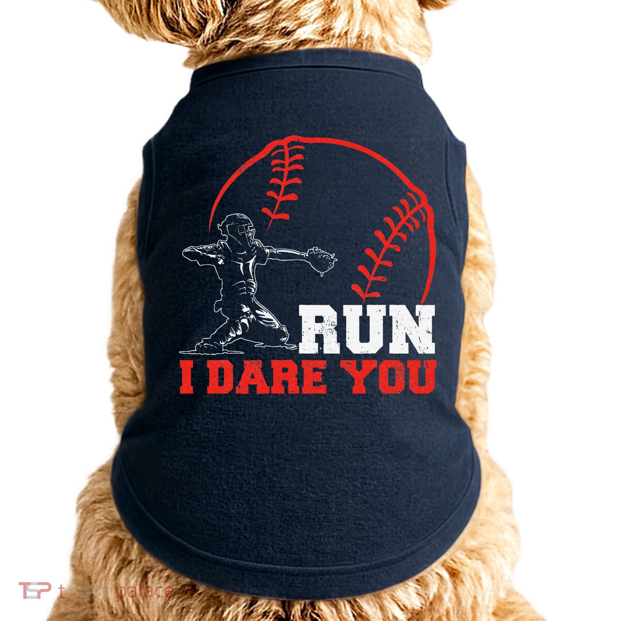 Steal I Dare You Baseball Catcher Baseball Player Doggie Tank