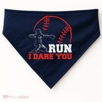 Steal I Dare You Baseball Catcher Baseball Player USA-Made Doggie Bandana thumb 0