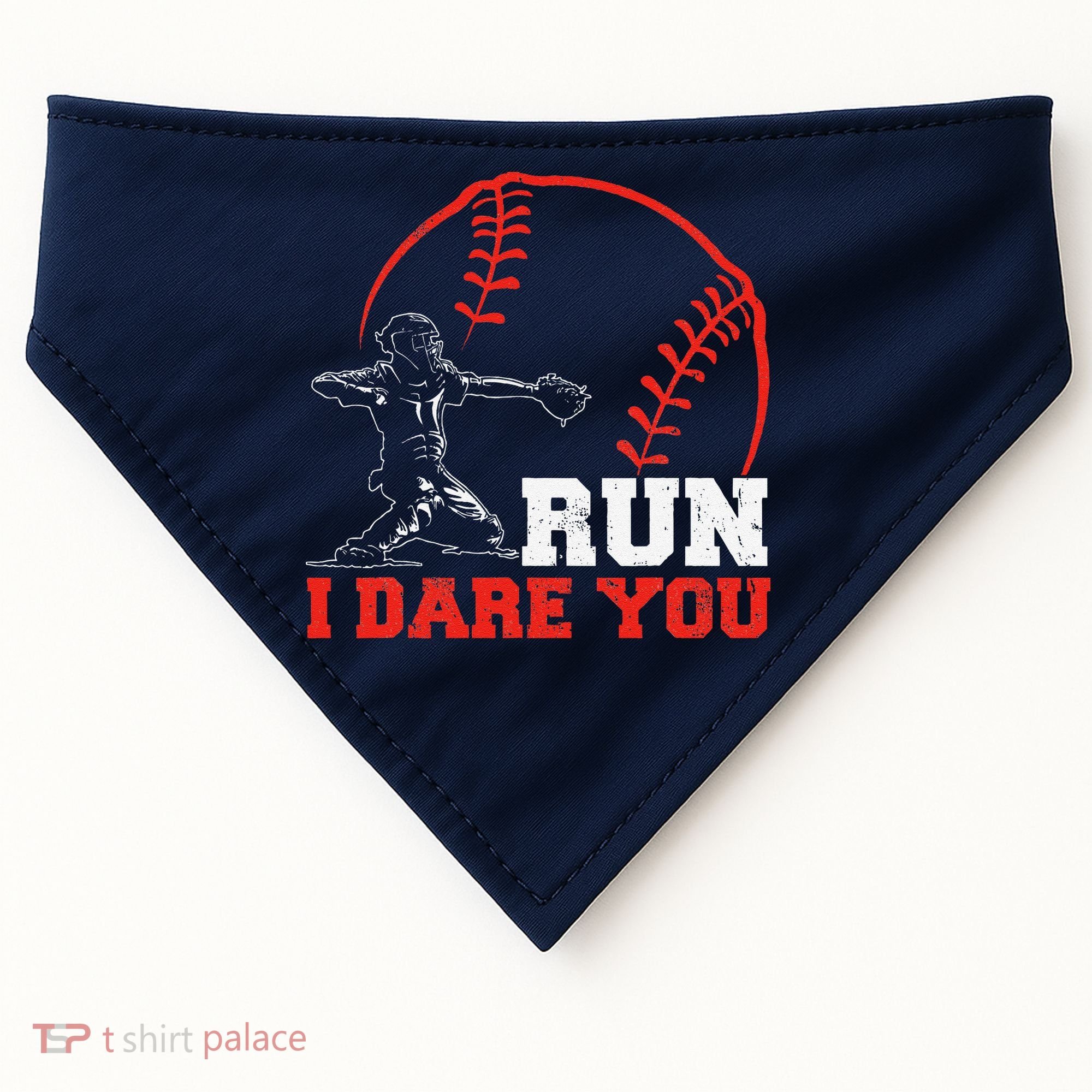 Steal I Dare You Baseball Catcher Baseball Player USA-Made Doggie Bandana