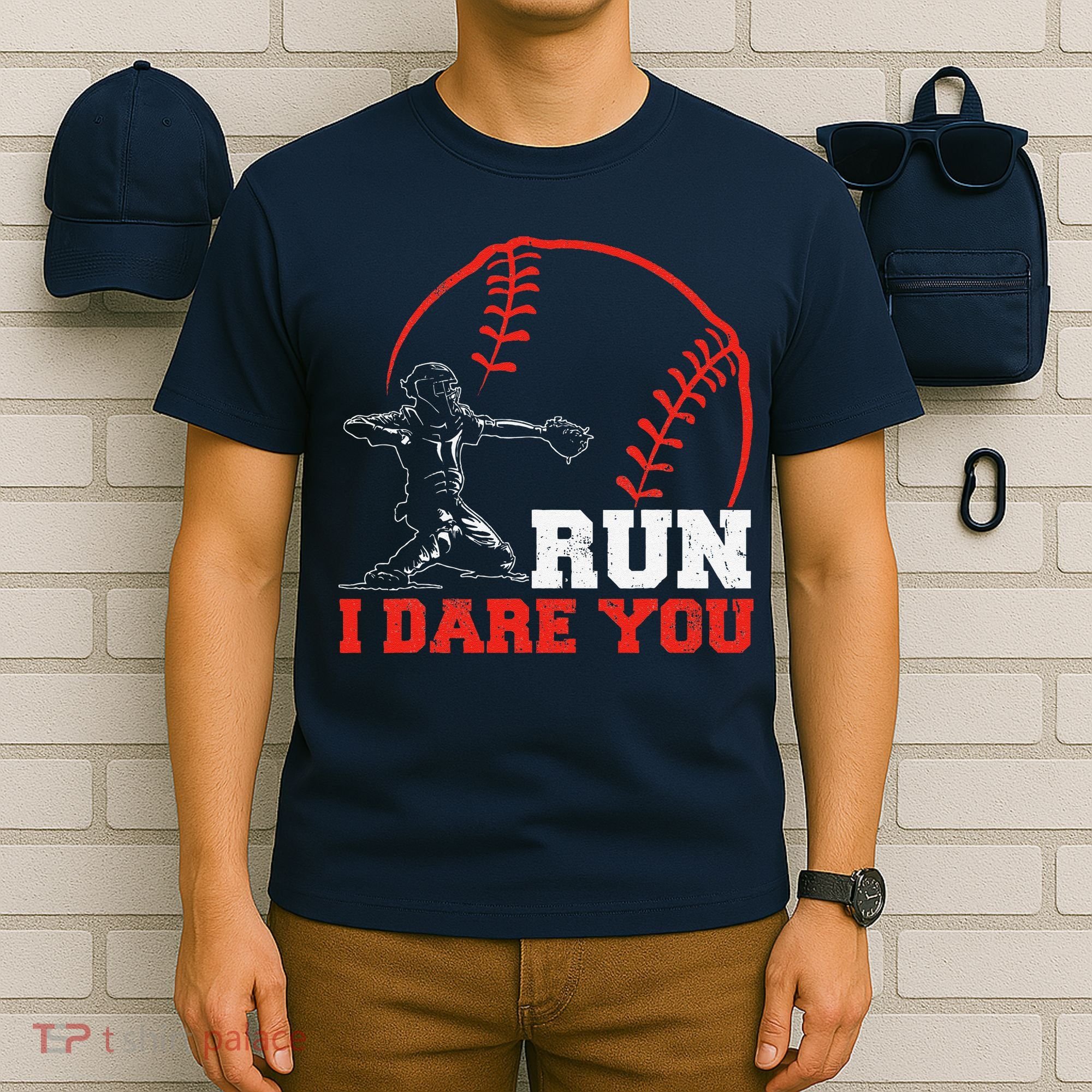 Steal I Dare You Baseball Catcher Baseball Player T-Shirt