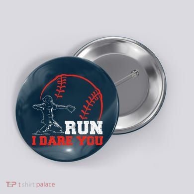 Steal I Dare You Baseball Catcher Baseball Player Button