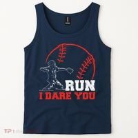 Steal I Dare You Baseball Catcher Baseball Player Tank Top thumb 2