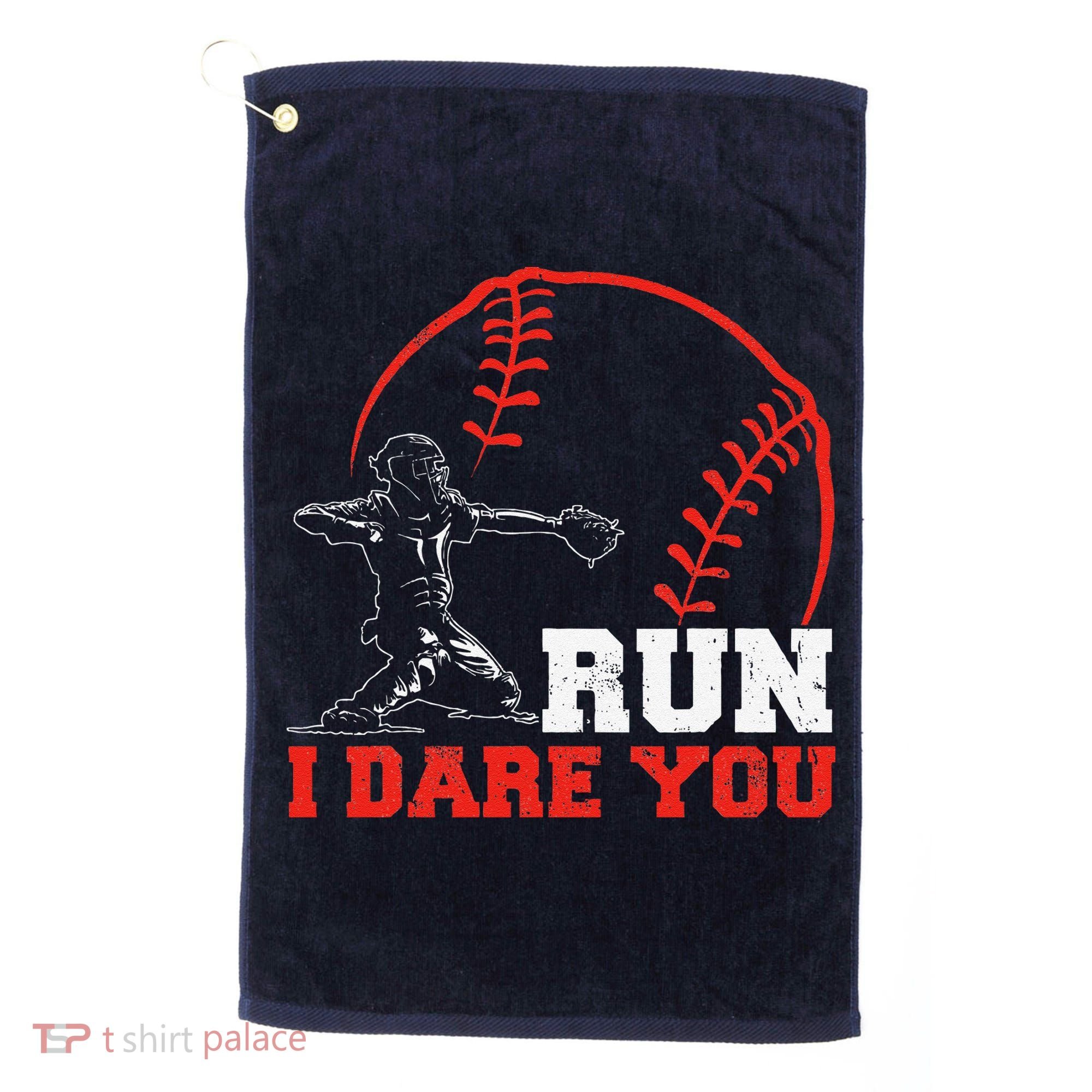Steal I Dare You Baseball Catcher Baseball Player Golf Towel