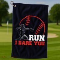 Steal I Dare You Baseball Catcher Baseball Player Golf Towel thumb 1