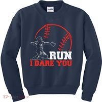 Steal I Dare You Baseball Catcher Baseball Player Kids Sweatshirt thumb 0