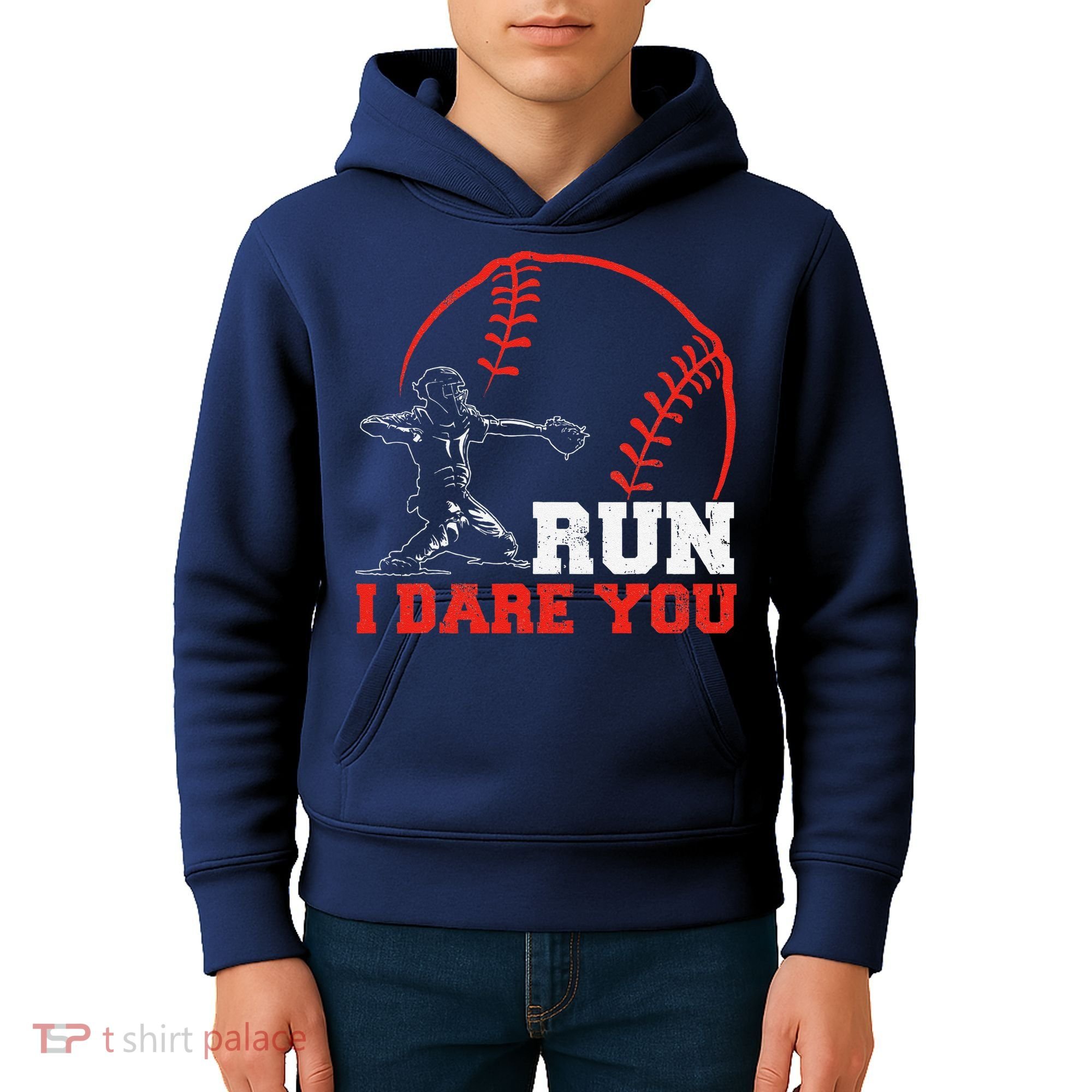Steal I Dare You Baseball Catcher Baseball Player Kids Hoodie