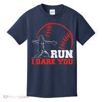 Steal I Dare You Baseball Catcher Baseball Player Kids T-Shirt thumb 0