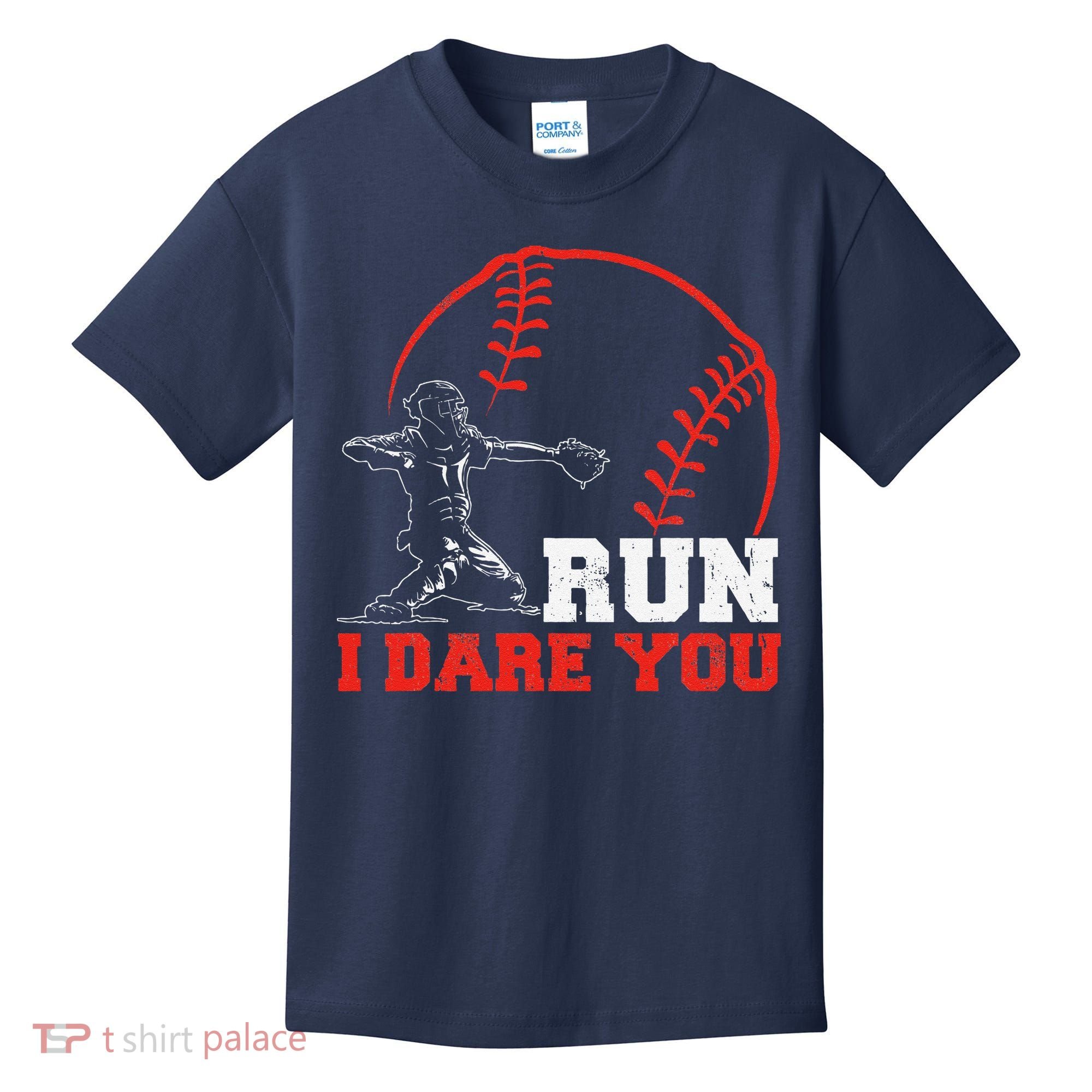 Steal I Dare You Baseball Catcher Baseball Player Kids T-Shirt