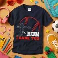 Steal I Dare You Baseball Catcher Baseball Player Kids T-Shirt thumb 3