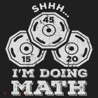 Shhh I'm Doing Math Funny Weight Lifting Workout Training Women's Sweatshirt thumb 2